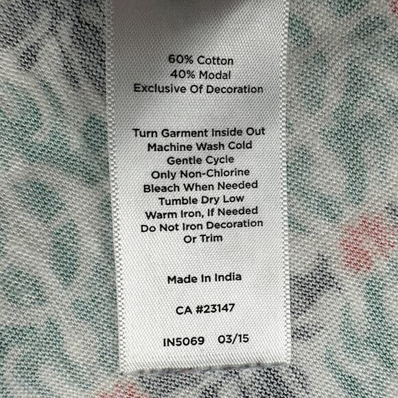 Talbots Top Womens 1X Navy 3/4 Length Sleeve Stretch Preppy Beach Career Comfort - Picture 8 of 12